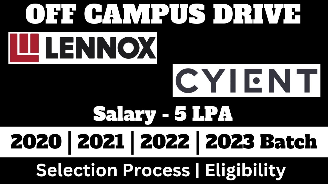 Lennox Off Campus drive for 2021 2022 2023 batch CYIENT Recruitment Drive Jobs for freshers