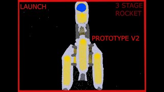 Space simulation toolkit SST 3 STAGE ROCKET PROTOTYPE V2 launch