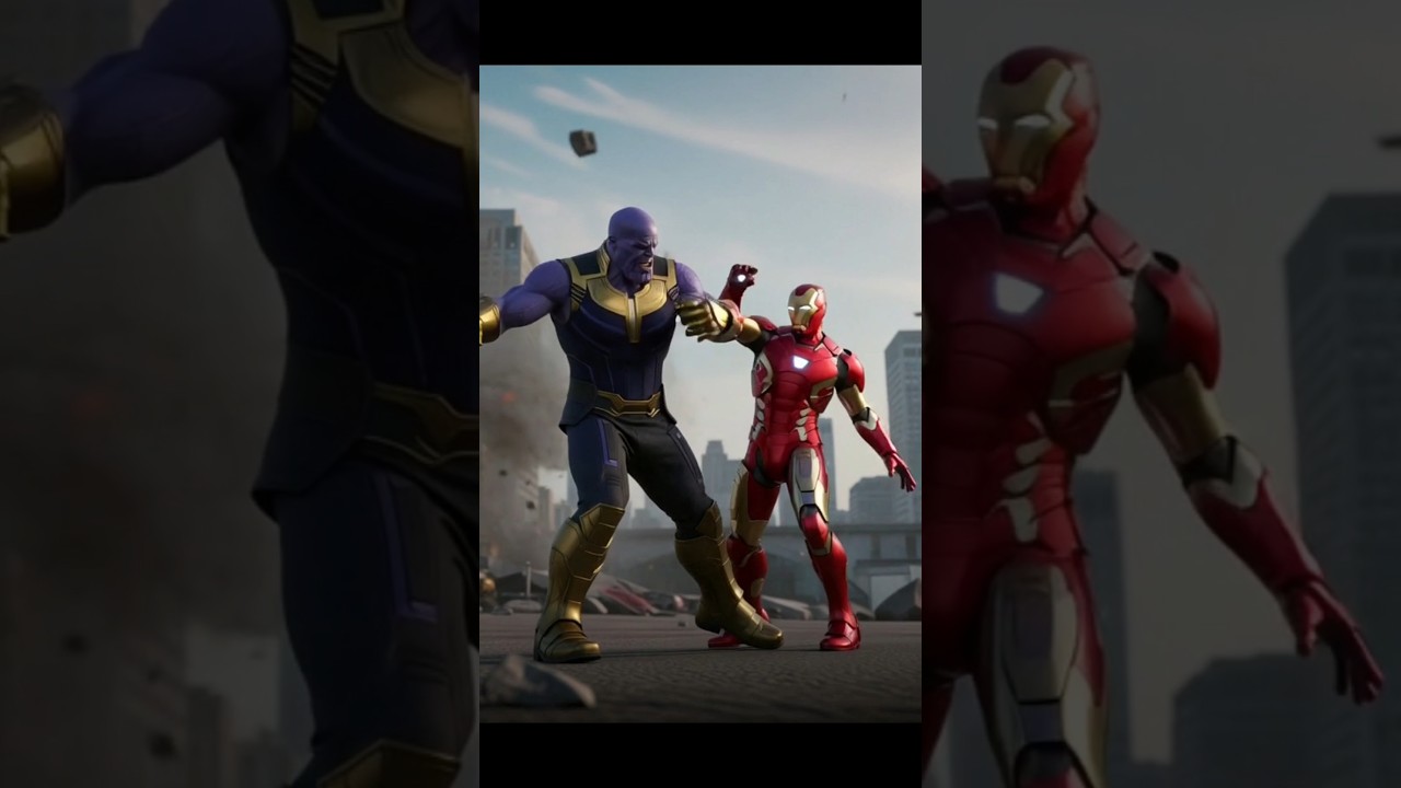 ⚡ Iron Man & Spider-Man vs Thanos | Final Battle Scene | Realistic 3D Story | Toonyverse 