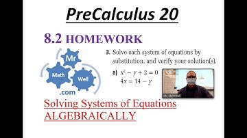 PC 20 Solving Systems of Equations (8.2 Homework #1,3,4)