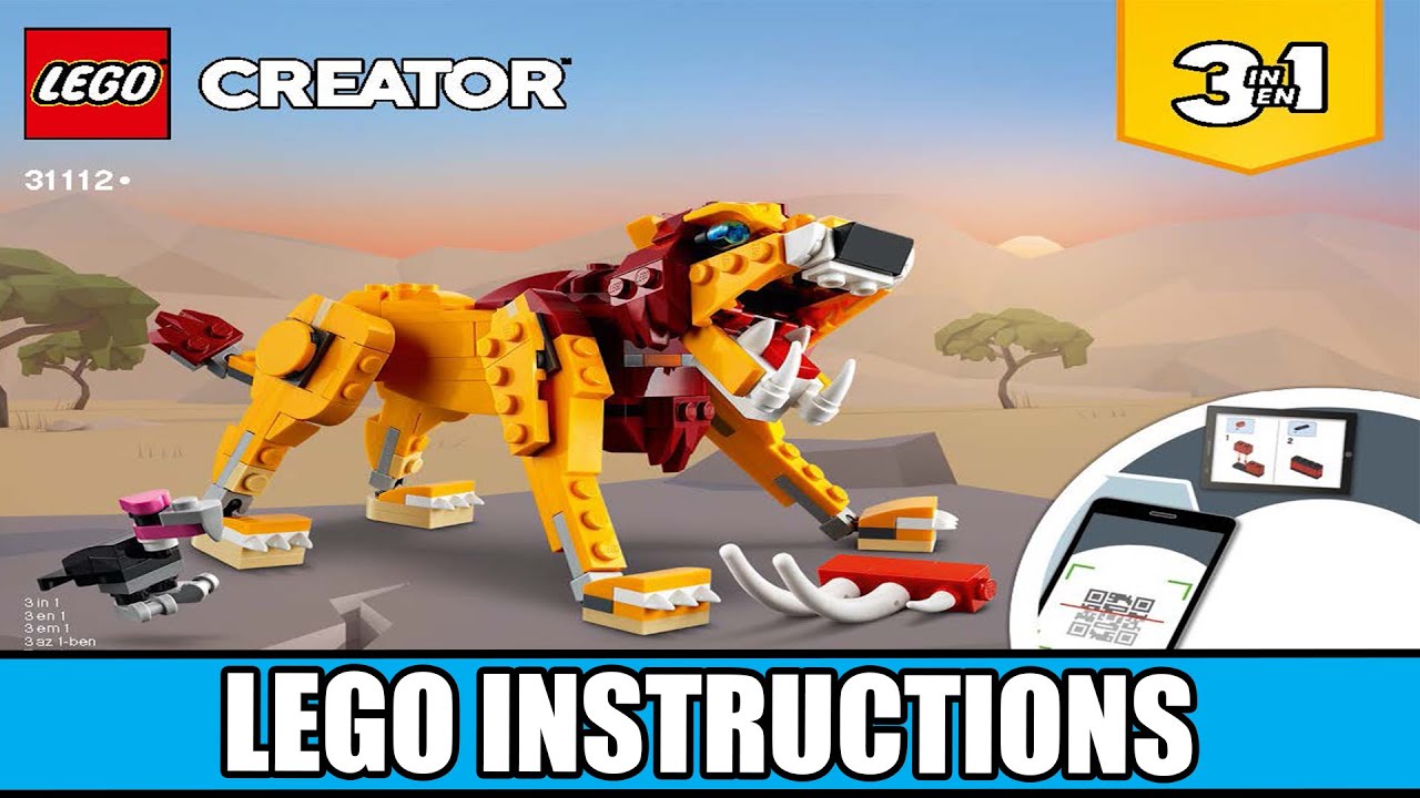 LEGO Instructions - Wild Lion – 31112 (LEGO CREATOR 3in1)
