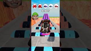 Big & Small Speed Bumps Vs Mcqueen, Sally Carrera, Bobby, Max & Mia & Tia