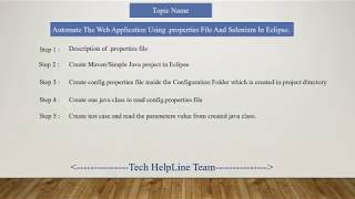 Simple Demo of How To Use Config Properties File In JAVA Project Using Eclipse IDE|With Selenium Ex