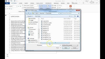 Creating Master Documents