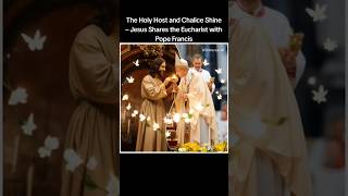 The Holy Host And Chalice Shine Jesus Shares The Eucharist With Pope Francis