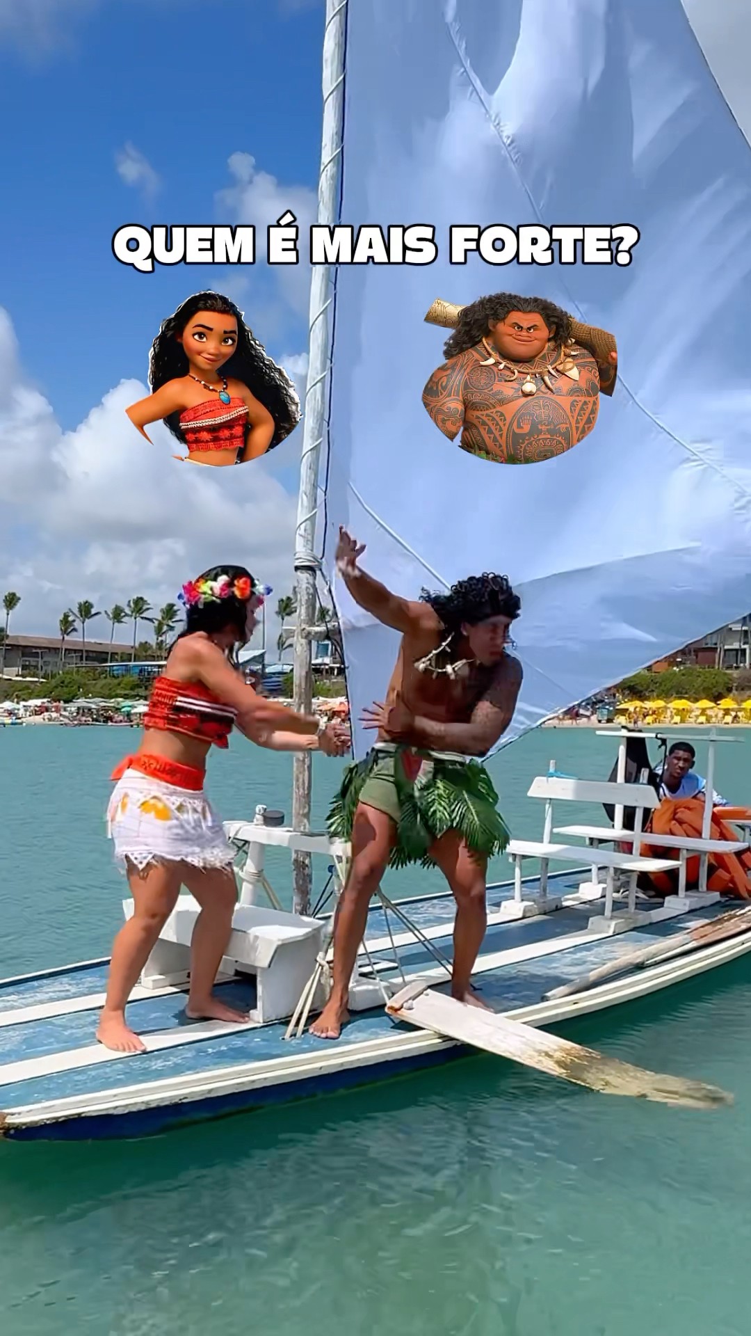 MOANA OU MAUI?​⁠@mayca.brasil #challenge #funnymemes #moana #maui #short #shorts #couple