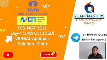 TCS NQT 2020 DAY-1 Verbal Aptitude Solutions | TCS NQT 2021 Exam Answers