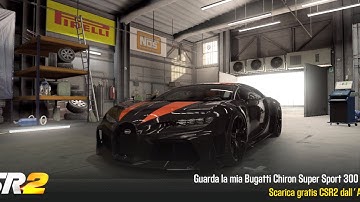 [CSR2] Chiron Super Sport 300 shift an tune for 6.93x( tires 1/99 or 2/98)
