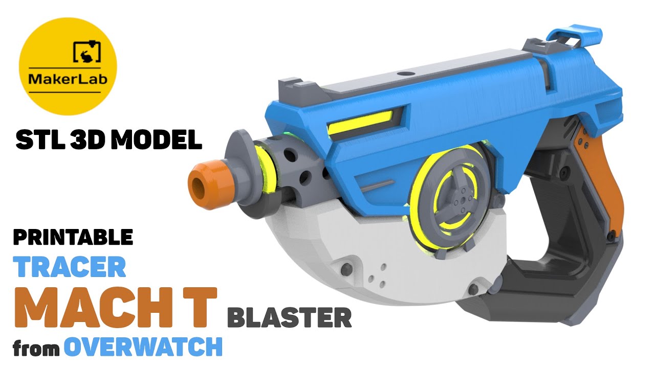 Mach T Racer Tracer Blaster Mach T Skin Skin - Overwatch - Printable 3d model - STL ...