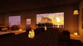 I love looking beyond the horizon at the sun which is so beautiful in Minecraft🧡sleep study or relax