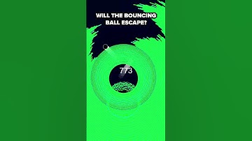 Can it escape? 🤔 #satisfyingvideo #physics #bouncingball