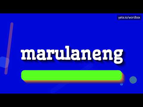 MARULANENG - HOW TO PRONOUNCE MARULANENG?