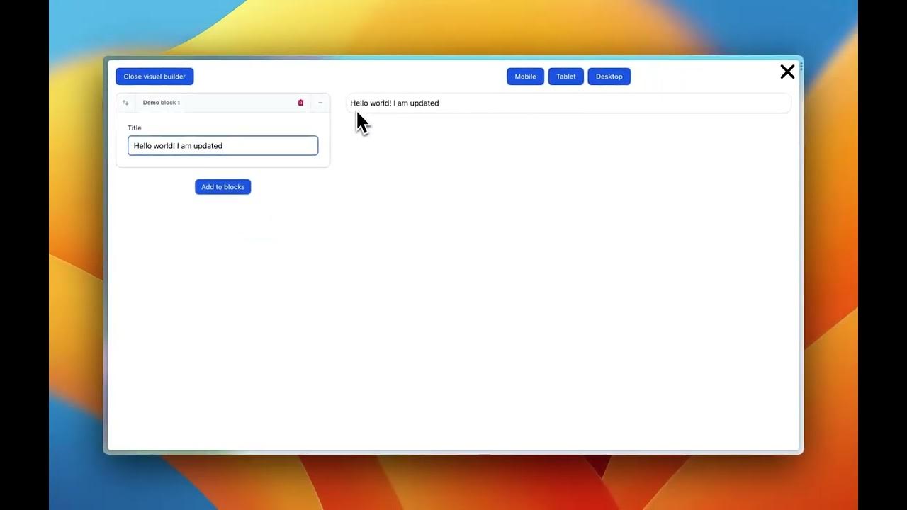 Laravel Filament admin: Visual page builder demo - YouTube
