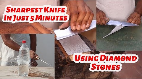 How to Razor Sharp A Dull Knife In Just 5 Minutes Using Diamond Sharpening Stones.