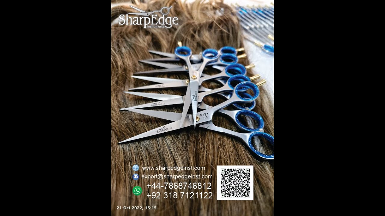 Sharp Edge Barber Scissors , Hair Cutting Scissors , Saloon Scissors ...