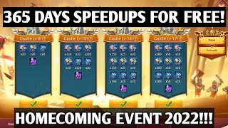 How To Get 365 Days speedups For Free From The Lords Mobile Homecoming Event 2022