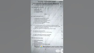 surveying -II question paper civil engineering second year semester -II