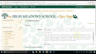 Creating links in Moodle
