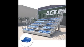 ACT manually operative telescopic retractable seating system