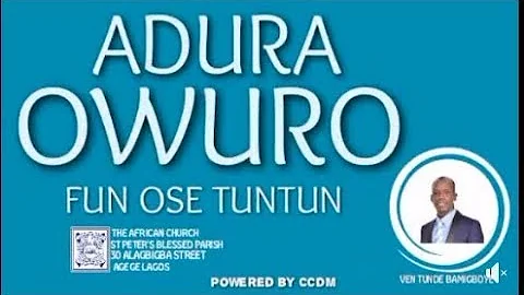 BIBORI AWON AGBARA ABANILAYOJE - 25TH OCTOBER 2021 - MINISTERING: VEN TUNDE BAMIGBOYE