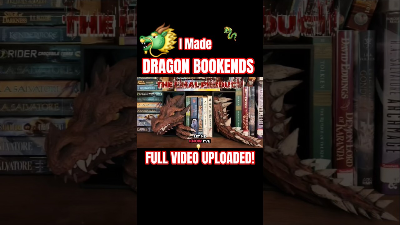 I MADE DRAGON BOOKENDS! 