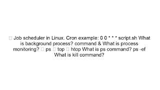 Shell Scripting Interview Questions and Answers (Beginner to Advanced)