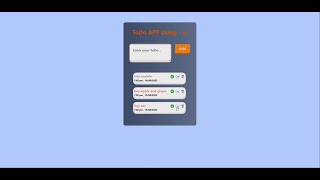 ToDo App using React
