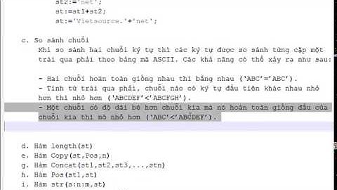 Lập trình Pascal  Bài 6  Chuỗi ký tự   Part 2