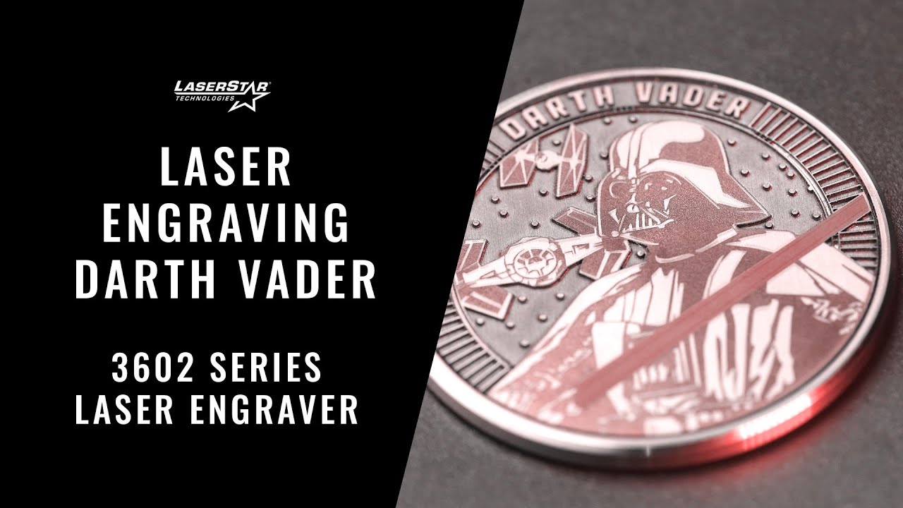 Laser Engraving on Stainless Steel Star Wars Coin (Darth Vader) YouTube