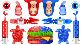 Desafo De Comida Roja Vs Comida Azul 1 Por Multi Do Challenge