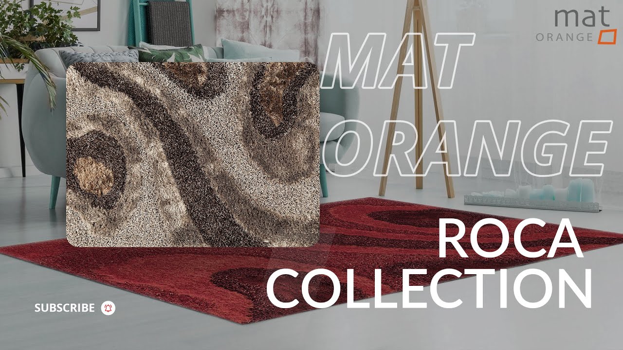 Handmade Roca Rugs in India-MAT Orange
