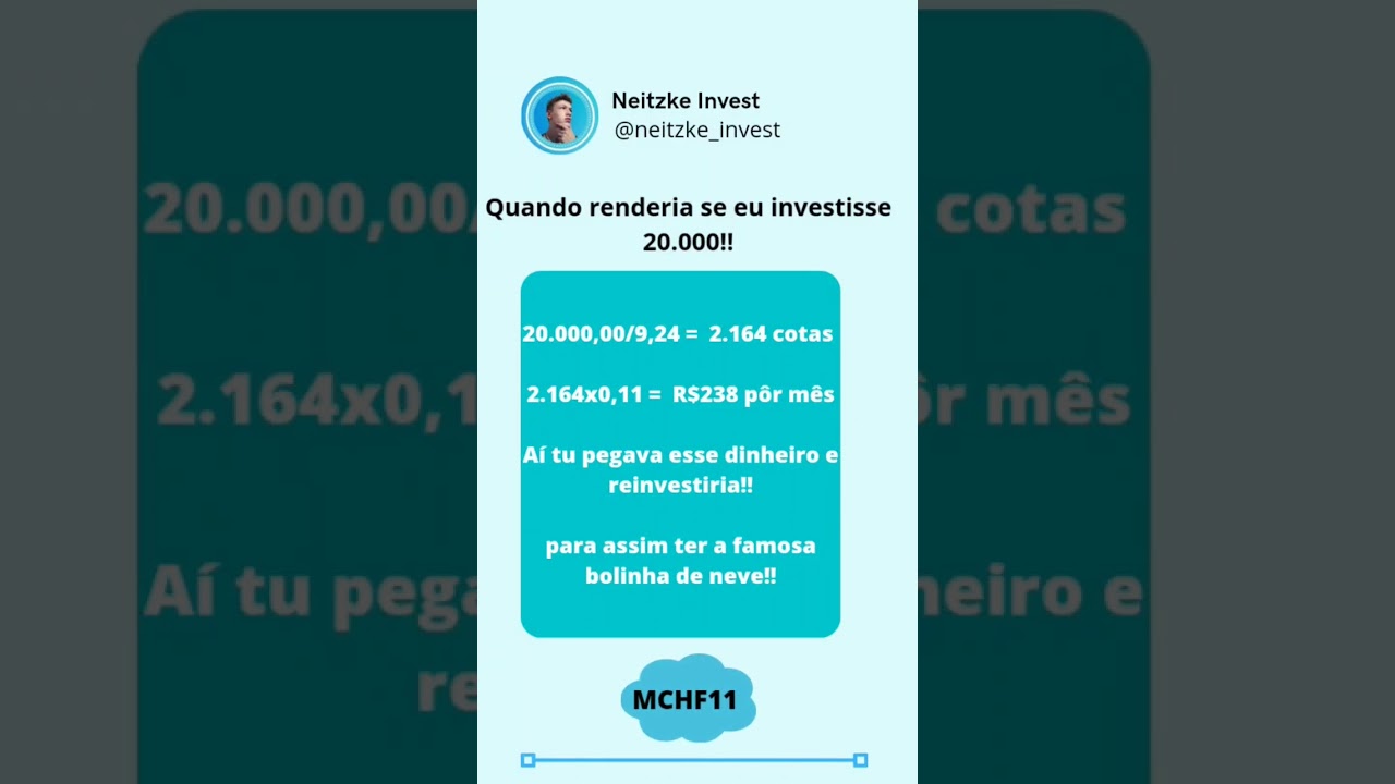 SIMULAÇÃO DO MCHF11 - será que vale a pena?😎
