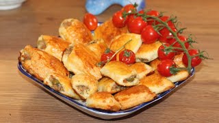 Мини слойки с тунцом и оливками