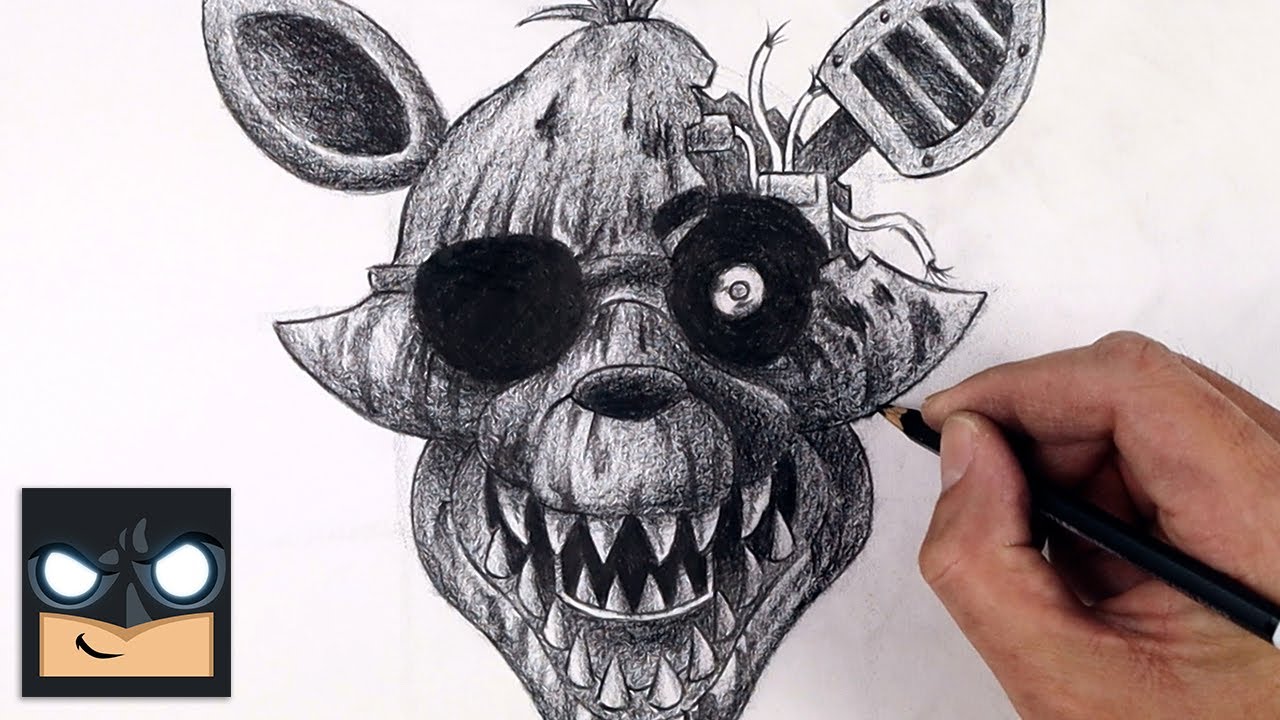 How to Draw Nightmare Foxy  Five Nights at Freddy's 