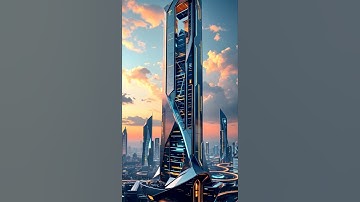A futuristic skyscraper