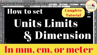 How to Set Units Limits and Dimension in meter || Using units limits dimension with Meter in Autocad