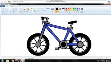 How to draw a bicycle in MS Paint.