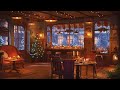 Christmas Coffee Shop Ambience with Instrumental Christmas Jazz Music, Fireplace and Cafe Sounds