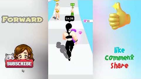 Forward vs Reverse Gaming in Muscle Girl Race(New Update) | All Levels Gameplay