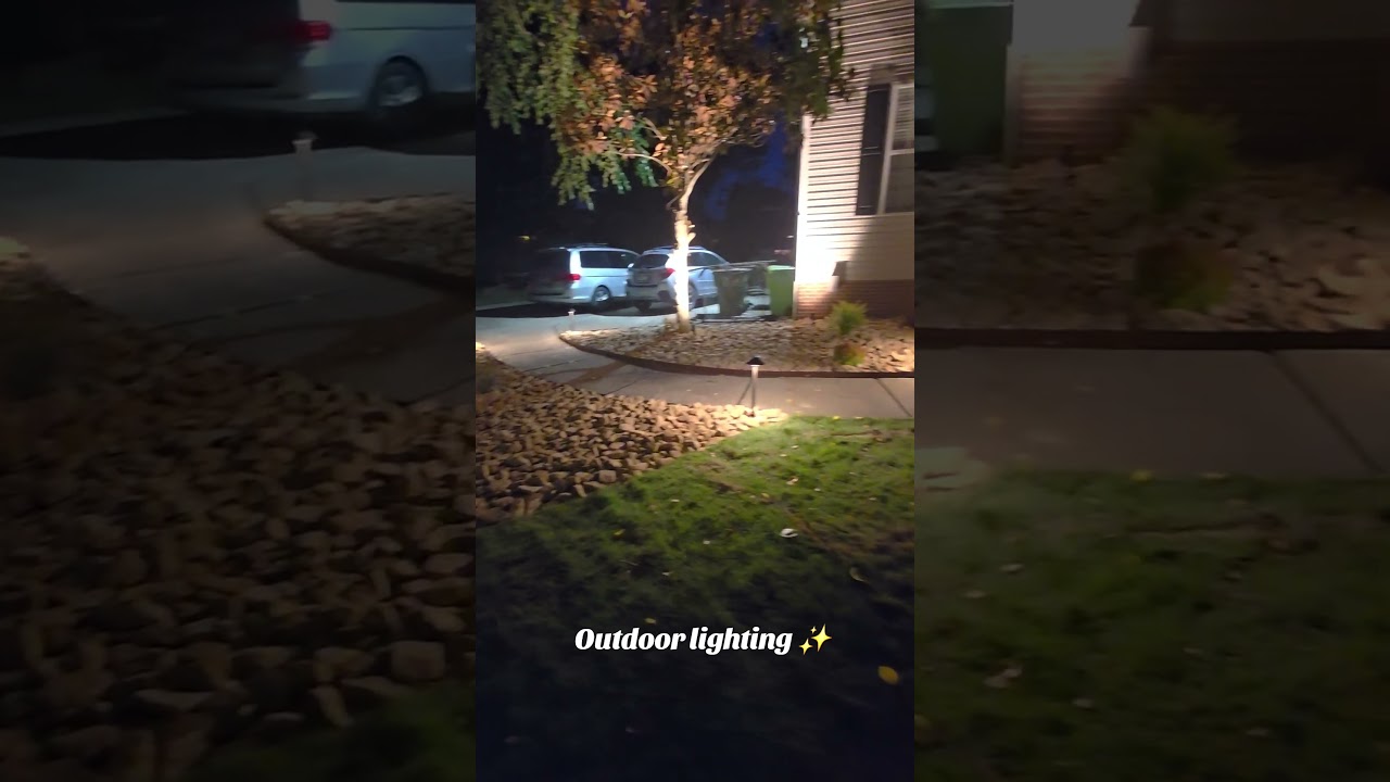 All new river rocks and outdoor lighting ✨️  #landscaping #landscape
