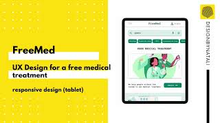 Celebrity FreeMed - UX Design for a free medical treatment (tablet) Profile