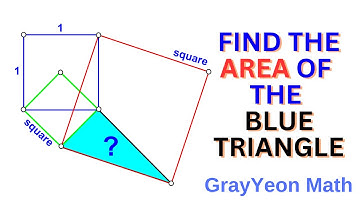 Find the area of the blue triangle #geometryskills #mathpuzzles #thinkoutsidethebox