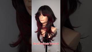 Black Cherry Red Hair Color Transformation ❤️🖤 #haircut
