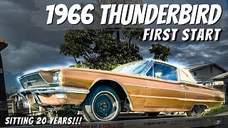 FIRST START 1966 Thunderbird! 20 Year Barn Find!