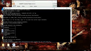 Membuat database sederhana di XAMPP menggunakan CMD