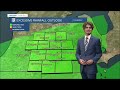 A bit cooler today as showers and storms continue across Mid-Michigan