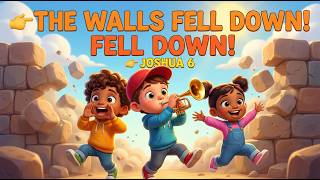 The Walls of Jericho 👣🎺 | Joshua 6 Kids Bible Song | Bible Story for Kids