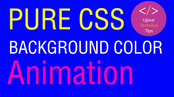 PURE CSS Background Color Animation || How To Do Background Color Animation With Pure CSS