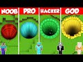 TREASURE TUNNEL BASE BUILD CHALLENGE - Minecraft Battle: NOOB vs PRO vs HACKER vs GOD / Animation