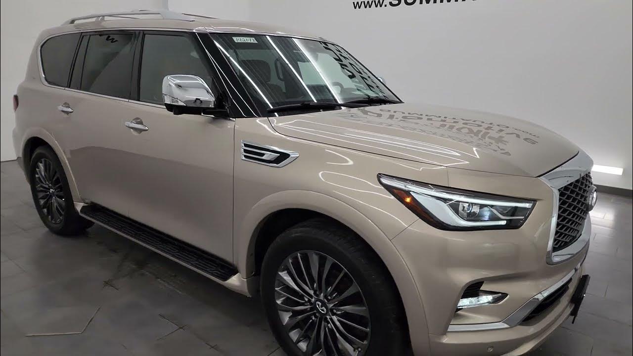 2022 INFINITI QX80 SENSORY PACKAGE CHAMPAGNE QUARTZ 4K WALKAROUND